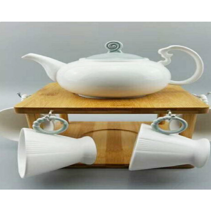 coda清逸茶具套装d1095壶杯竹架