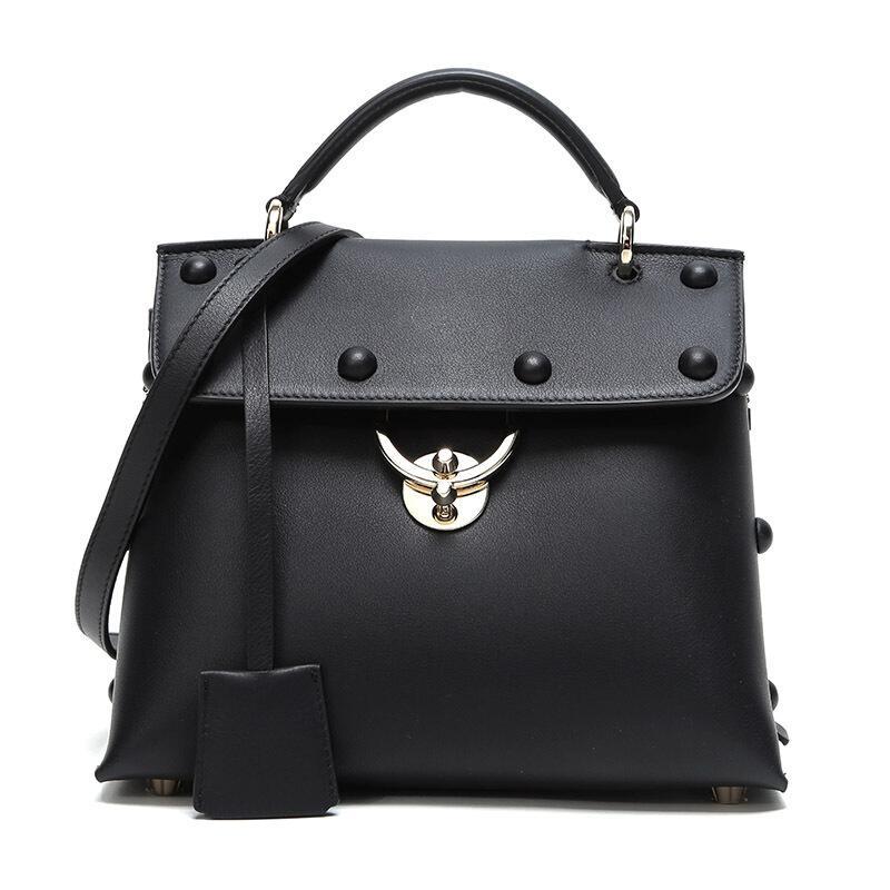 Salvatore Ferragamo 菲拉格慕 女士牛皮手提单肩斜挎包 21H593 0706944-黑色