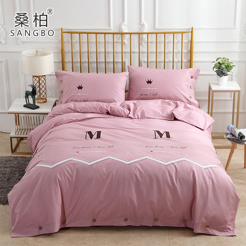 桑柏家纺 全棉活性印花四件套纯棉床上用品200*230cm