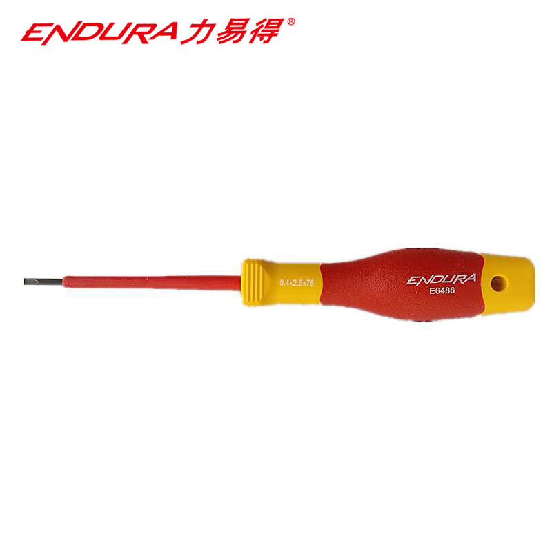 力易得(ENDURA) VDE绝缘高压十字双色螺丝刀 耐压1000V 螺丝批改锥 PH3*150mm（2把）