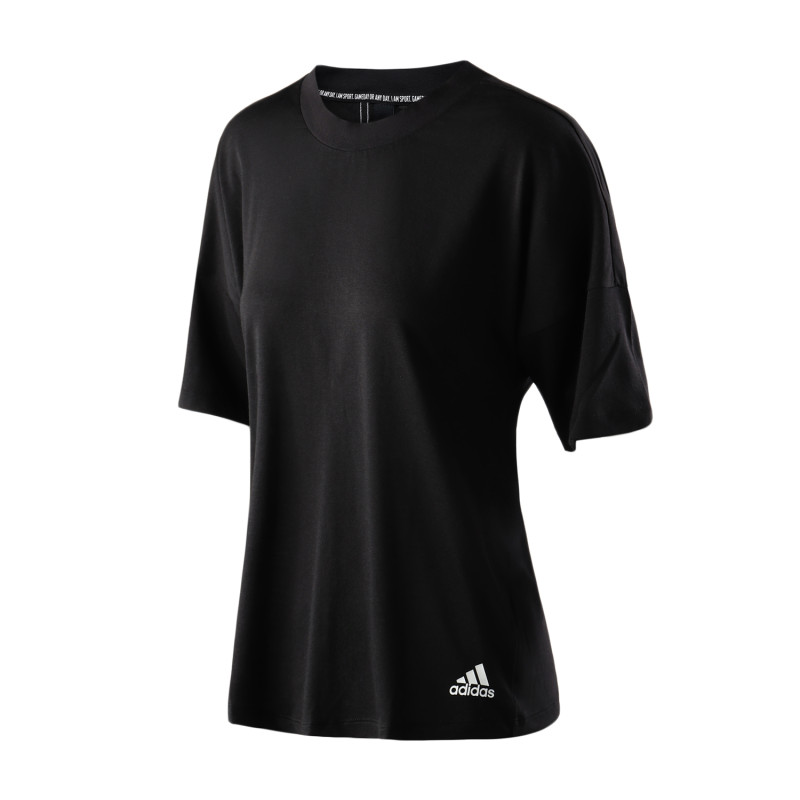 阿迪达斯女服短袖T恤运动休闲服装EB3820 S EB3820黑色