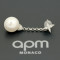 apm MONACO单只高档小星星珍珠长耳环链坠银耳饰AE11119XPL 银色