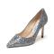 Jimmy Choo 周仰杰 女士粗闪光织物尖头 高跟鞋 ROMY 85 CGF 184 BUBBLEGUM_MIX_-银色蓝色多色拼色 36