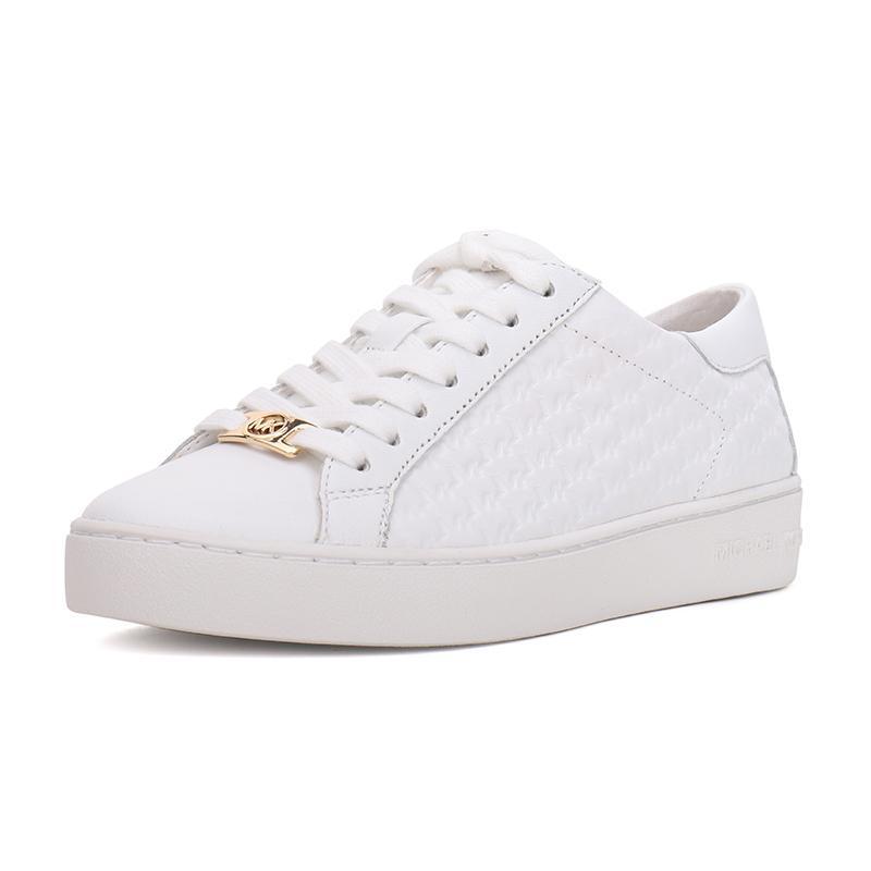 MICHAEL KORS 迈克·科尔斯 女士牛皮系带运动鞋板鞋 43R5COFP2L OPTIC.WHITE-纯白色 7.5M