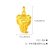壹仟俩黄金吊坠 999足金吊坠通用 3D硬金十二生肖本命年萌宠小猪项坠定价黄金饰品
