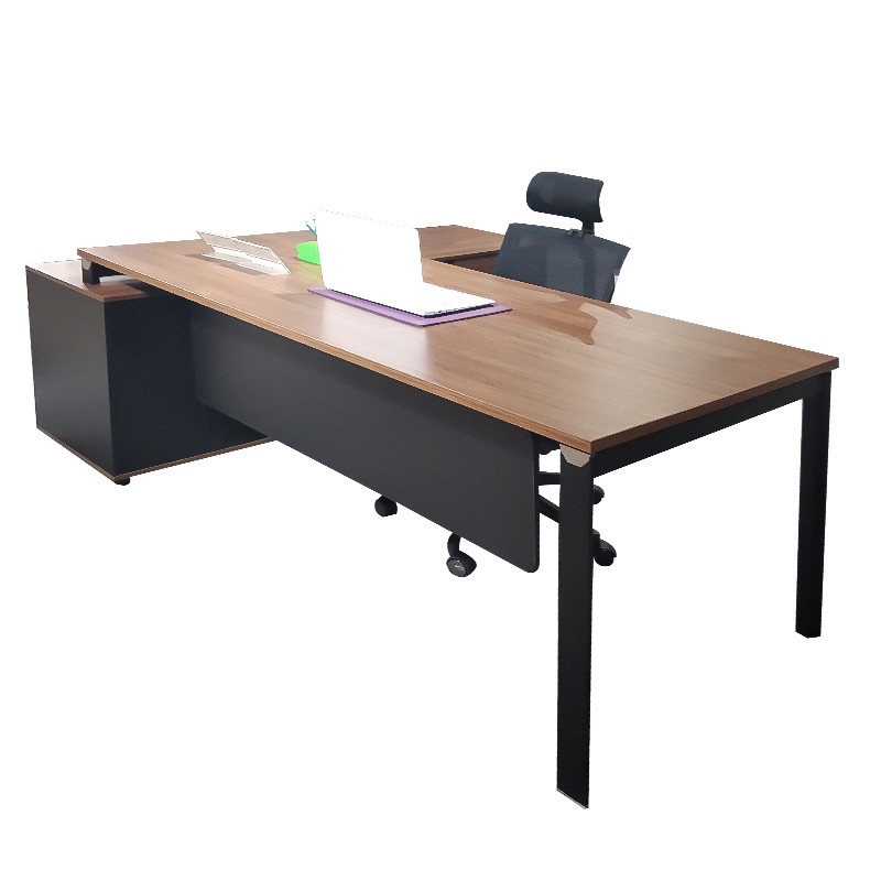 富和美(BNF)66D1902办公家具办公桌老板桌经理行政桌子办公台办公桌(1900L*1800W*750H) 棕色