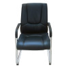 鸿业盛大FSD-325办公家具人体工学设计办公椅家用椅子座椅会议椅洽谈椅全钢制架皮办公椅电脑椅领导椅子黑色西皮