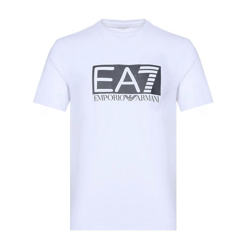 EMPORIO ARMANI EA7 阿玛尼 男士棉质圆领短袖T恤衫 3GPT62 PJ03Z 1100-白色 L