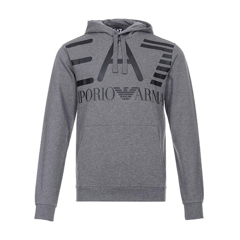 EMPORIO ARMANI EA7 阿玛尼 男士棉质连帽运动衫卫衣 3GPM16 PJ05Z 3925-深灰色 S