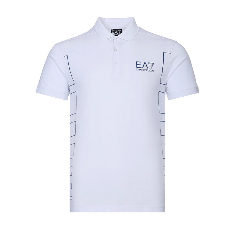 EMPORIO ARMANI EA7 阿玛尼 男士棉质短袖POLO衫 3GPF78 PJ02Z XXL 0100-白色蓝色