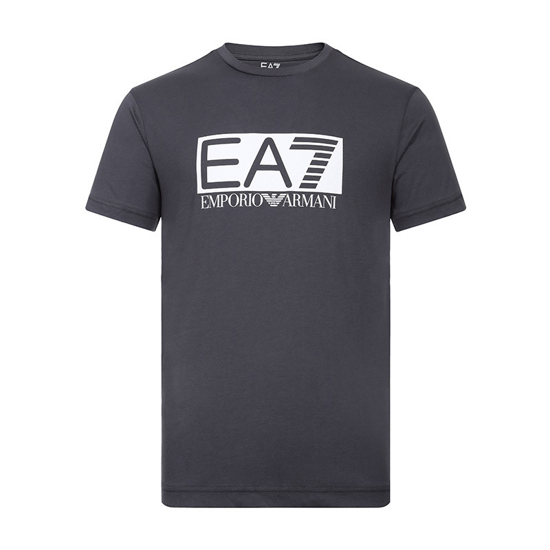 EMPORIO ARMANI EA7 阿玛尼 男款棉质圆领短袖T恤 3GPT81 PJM9Z 1993-深灰色 S