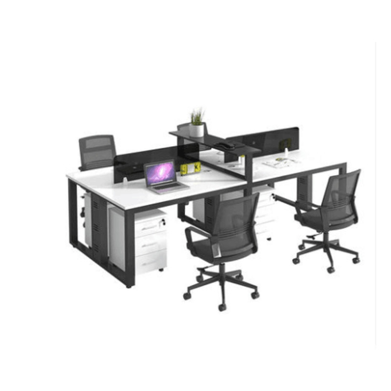 鑫金虎 办公家具办公桌员工位简易钢架工位桌职员桌四人位电脑桌