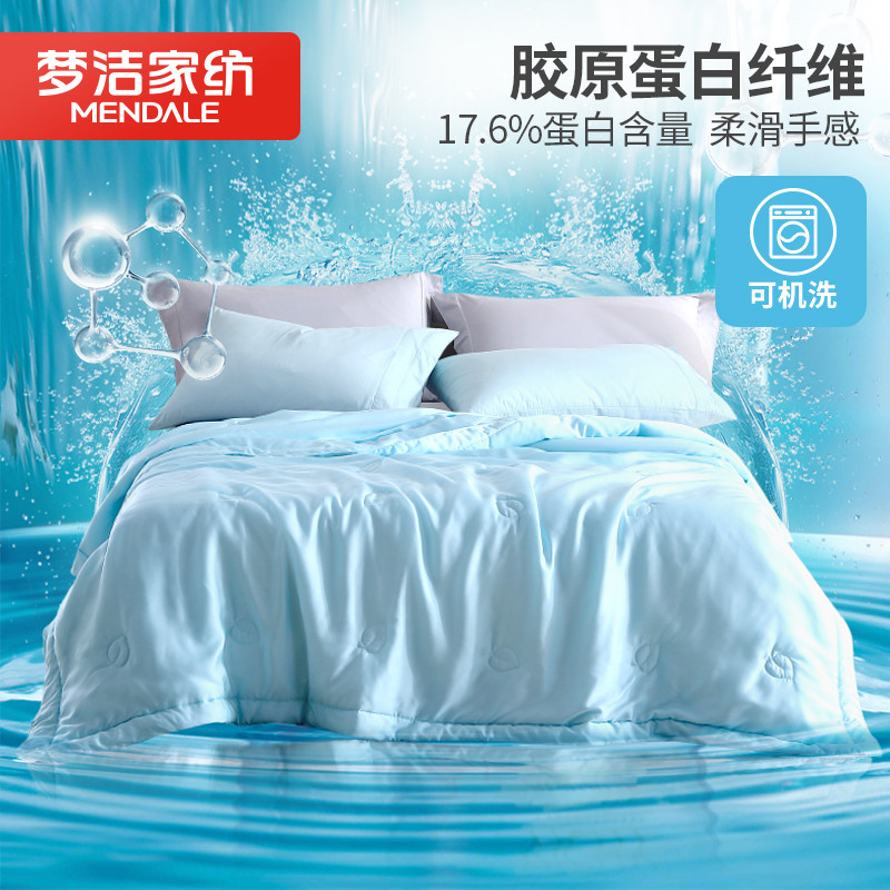 XP 天丝印花纯蚕丝水洗夏被：爱丽丝 茜茜公主（浅蓝） 200×230填充460g