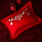 丹杰 欧式婚庆床上用品床单款刺绣四件套大红色喜庆提花四六八十一件套 2.0-2.2m床 千禧姻缘