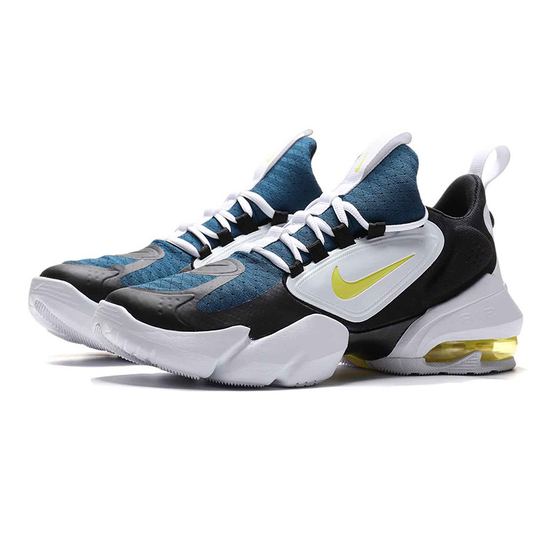 NIKE耐克男鞋训练鞋复古撞色AIRMAX系带低帮运动鞋AT3378 AT3378-471力量蓝+活力黄+白+黑 39码