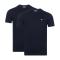EMPORIO ARMANI 阿玛尼 男士棉质短袖T恤衫二件套装 8N1D61 1JNQZ 0939-深蓝色 S
