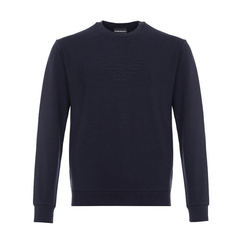 EMPORIO ARMANI 阿玛尼 男士棉质圆领长袖T恤衫 3G1M68 1J04Z 0922-海军蓝色 M