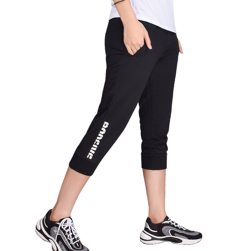 李宁(LI-NING)夏正品BAD FIVE篮球系列女子七分卫裤AKQP018-1 S/160 AKQP018-1