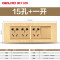 德力西(DELIXI)开关插座 118金色十五孔电视电脑组合墙壁 CD165系列 118型拉丝金组合（可自由组合） 【拉丝金】15孔+一开双控