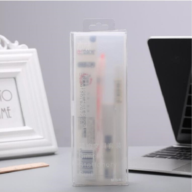 晨光本味文具套装HAGP0778 白透磨砂笔盒