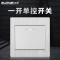 欧奔(EUROB)开关插座家用86型5五孔墙壁银色16a空调电源二三插座开关面板 86型s8幻银拉丝开关插座 一开单