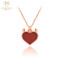 MONOLOGUE独白18K镶玉石恶魔之心小红心爱心项链女多款可选 红色玛瑙MA1333