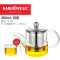 KAMJOVE/金灶A系列茶艺壶泡茶壶正品耐热玻璃花茶壶飘逸杯煮茶壶 A-04+K-106【4只装】