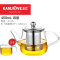 KAMJOVE/金灶A系列茶艺壶泡茶壶正品耐热玻璃花茶壶飘逸杯煮茶壶 A-05+K-106【4只装】