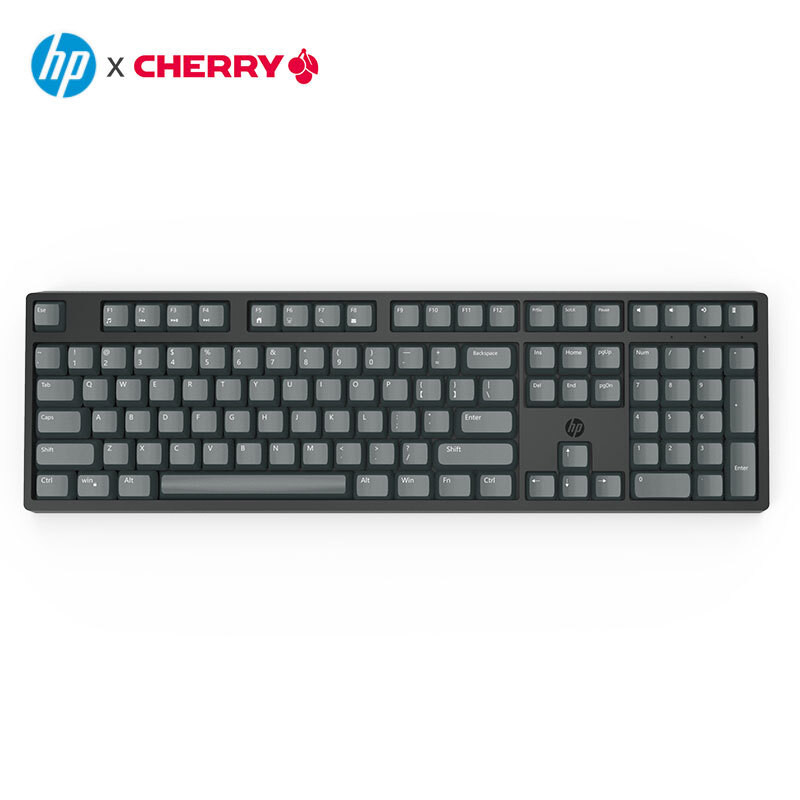 惠普（HP）K10C 机械键盘 原厂cherry轴 樱桃轴 暗影精灵108键 有线键盘 游戏办公键盘 茶轴