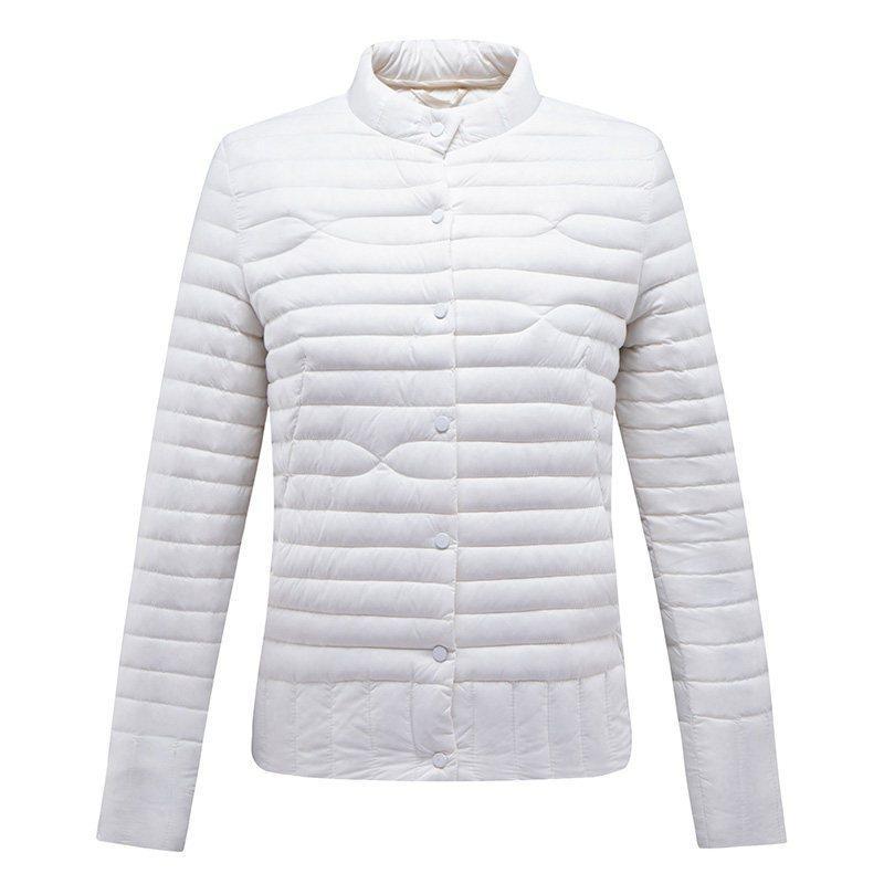 雪中飞反季特卖轻薄羽绒服女短款小个子收腰2019新款韩版宽松时尚_1 160 梨花白色