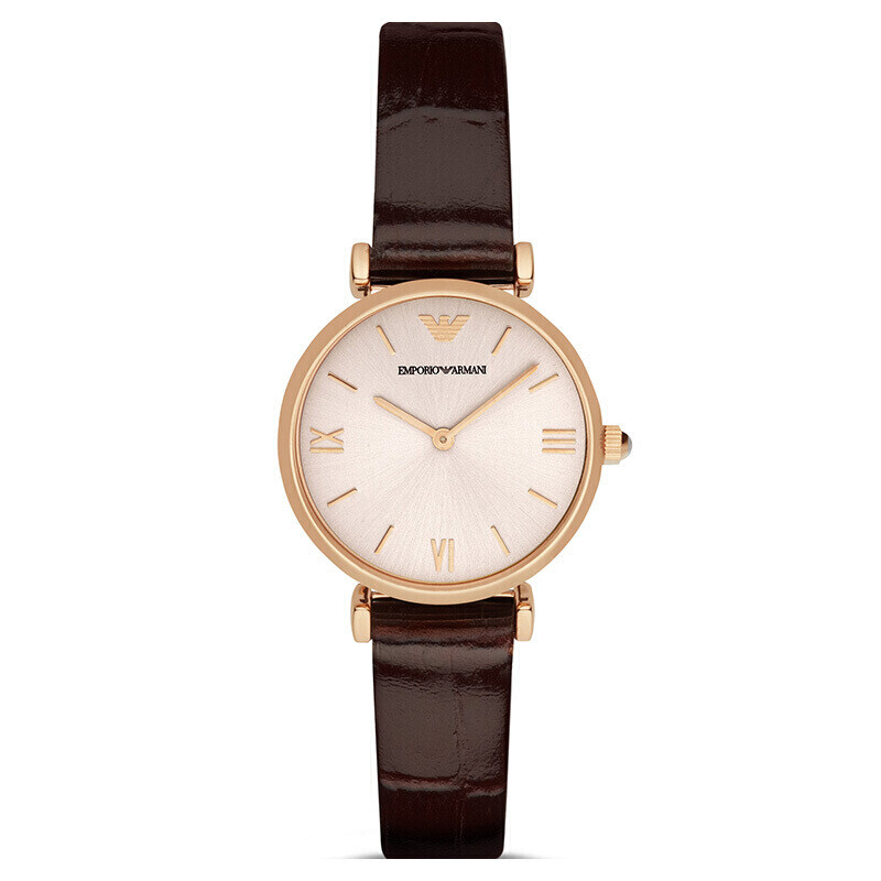阿玛尼(EMPORIO ARMANI)女表 商务时尚简约女士手表 AR1911 皮带
