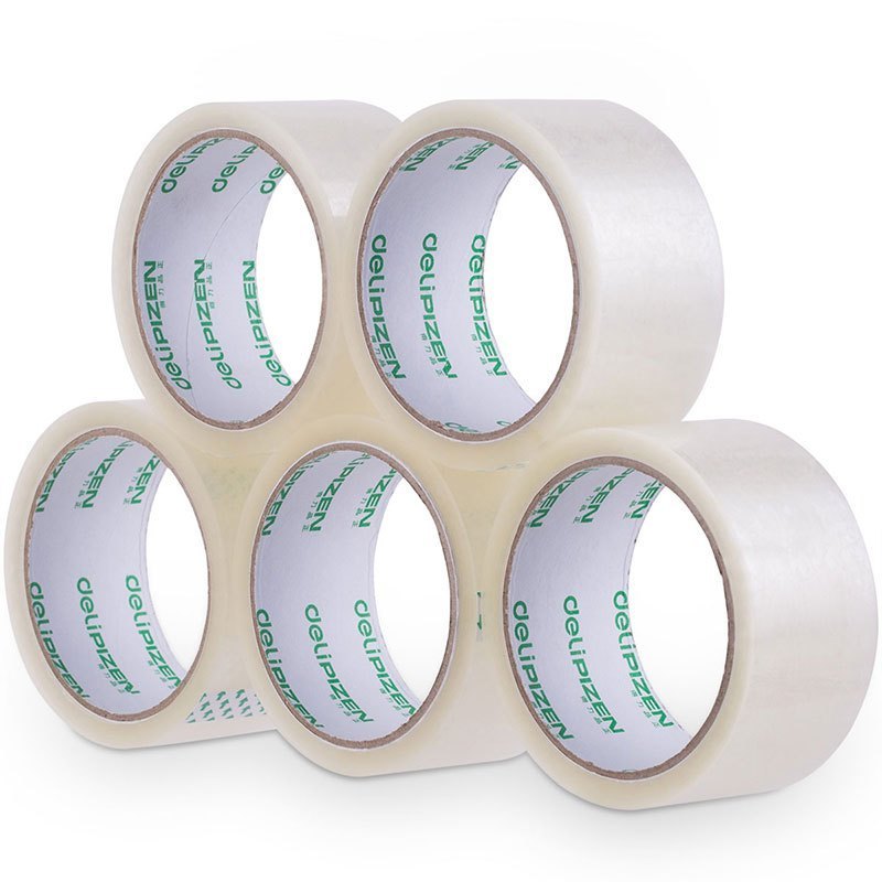 得力（deli）透明胶带快递打包封箱宽胶带 批发封口胶布 办公用品 45mm*40m* 33305 5卷装