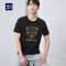 HLA海澜之家潮流绣花短袖T恤2019夏季圆领套头短T男 HNTBJ2R079A 黑色花纹79 185/100A/XXL