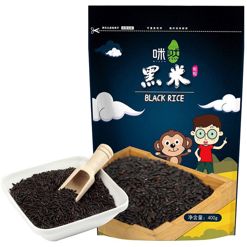 咪然 黑米400g 深蓝色