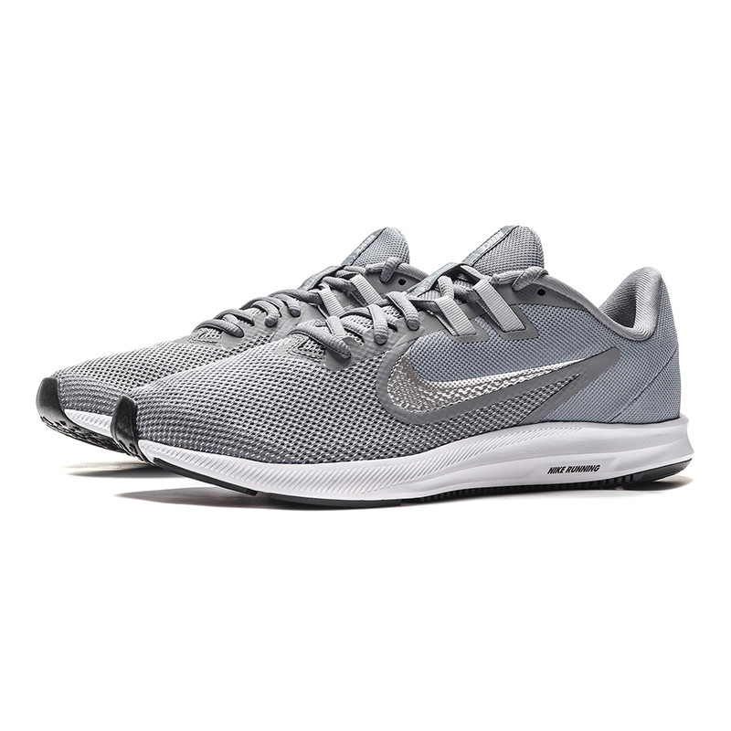 NIKE男鞋跑步鞋DOWNSHIFTER 9舒适低帮休闲运动鞋AQ7481.. AQ7481-001冷灰+金属银狼灰+黑+白金色+白色 39码