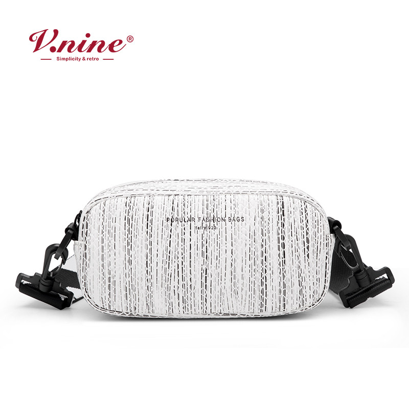 第九城（V.NINE） 包包女2019新款女包潮ins时尚百搭小包包胸包运动斜挎女包 花色