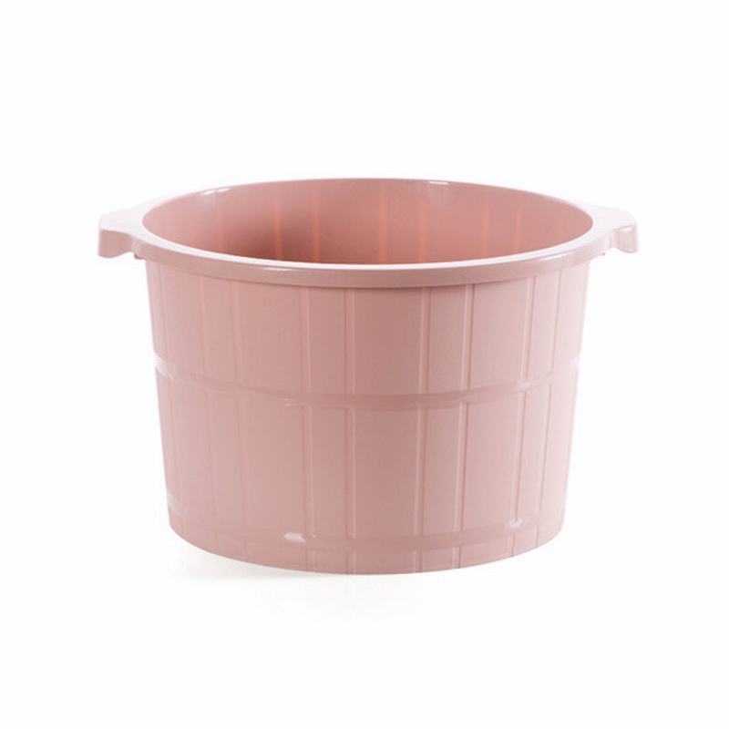 T洗脚盆带按摩泡脚桶冬季加高塑料加厚足浴盆足浴桶洗脚桶_2 颜色随机