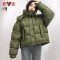 yaloo/雅鹿2019新款羽绒服女短款时尚加厚宽松韩版面包服外套_1 S 军绿色