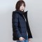雅鹿羽绒服女反季清仓2019新款韩版时尚情侣款防水冬季外套 160/M 黑色