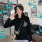 碧芮短袖t恤女2019新款夏季半袖印花春装条纹ins潮宽松衣服女装上衣 均码 黄色073