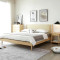 一米色彩 云端床 日式实木双人床 设计师艺术风格 白腊木北欧纯实木卧室家具 1.5米单床+床垫+2床头柜