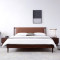 一米色彩 云端床 日式实木双人床 设计师艺术风格 白腊木北欧纯实木卧室家具 1.5米单床+床垫