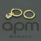 apm MONACO不对称复古幸运数字耳环 时尚金3