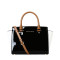 Michael Kors/迈克·科尔斯 女士SELMA亮皮拼色手拎斜挎包 30T7GLMS2A 黑色