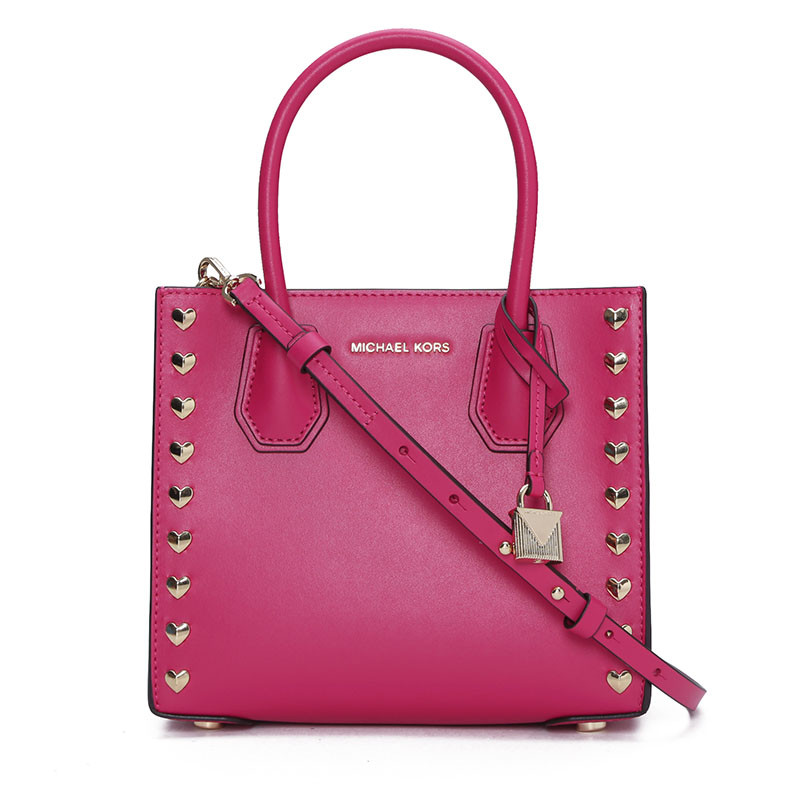 MK Mercer 斜挎包 心形铆钉 中号 30H7GM9M2U 玫红色