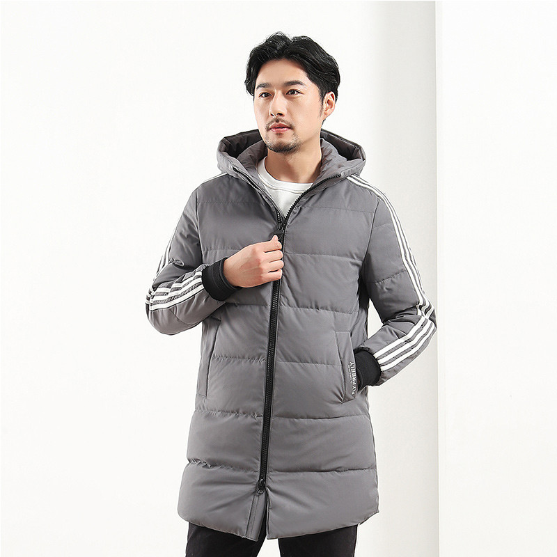 千仞岗男士中长款运动休闲风羽绒服外套229621 190/4XL 哥特灰