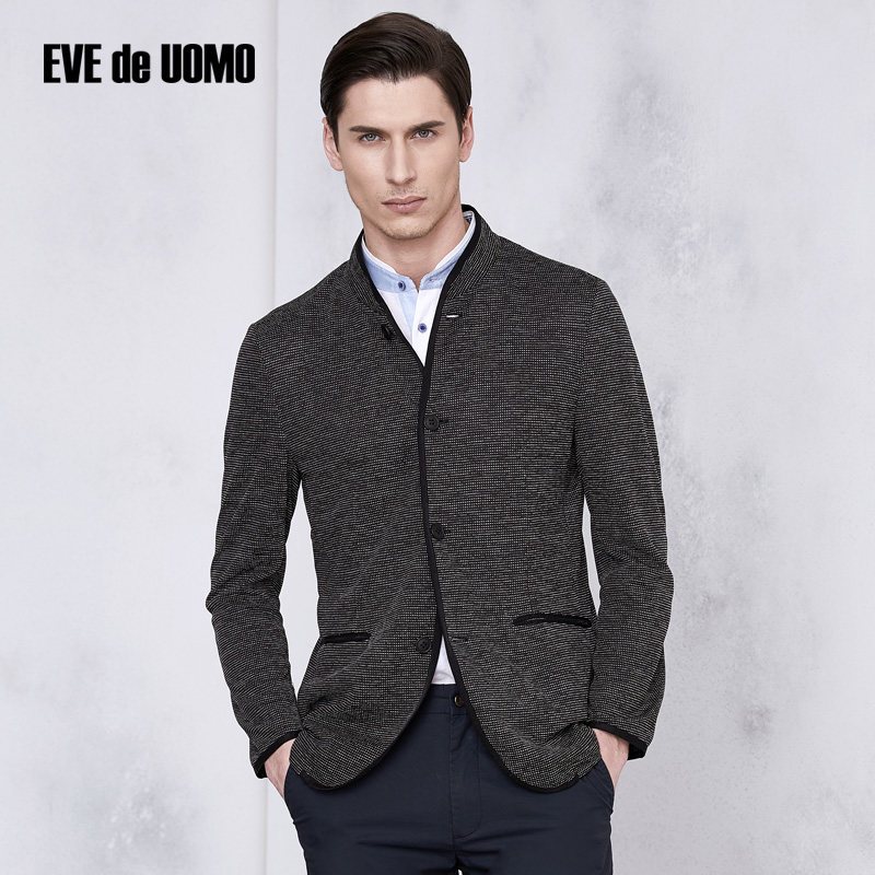 EVEdeUOMO/依文春季男士休闲西服便西装外套_1 85B 黑色