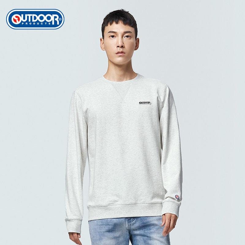 （OUTDOOR PRODUCTS）运动户外秋冬男士圆领套头卫衣长袖上衣OFWY1931001 2XL OFWY1931001-1/浅花灰（男）
