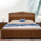 景山百岁 床 实木床 现代中式橡木床1.8米1.5m全实木大床双人婚床储物高箱床卧室家具纯木质床架981# 1.5*2米抽屉床+棕垫