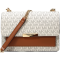 MICHAEL KORS 迈克·科尔斯 女士涂层帆布配皮大号手提单肩斜挎包 30T9GJ4L9B BROWN.BLK-棕色黑色